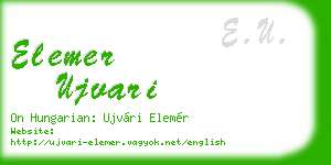elemer ujvari business card